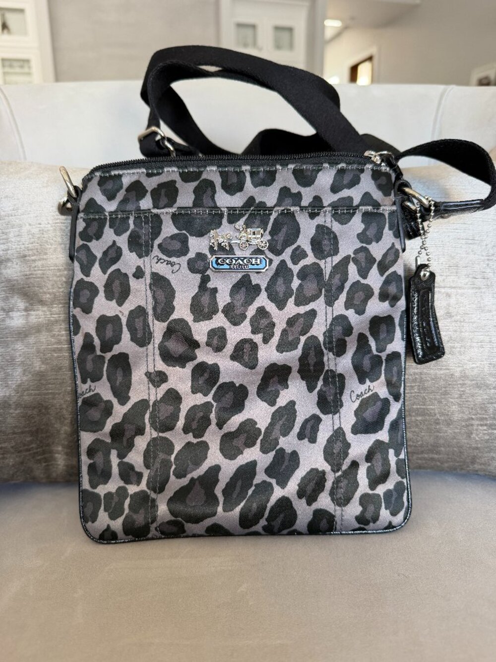 Coach Madison Leopard Ocelot Swingpack Crossbody (Style: 44289)